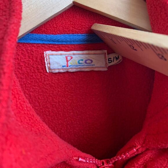 Paco company vintage 90s fleece sweater sm/med red - Picture 4 of 8